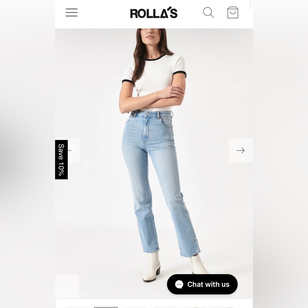 Rolla’s original straight high rise jean